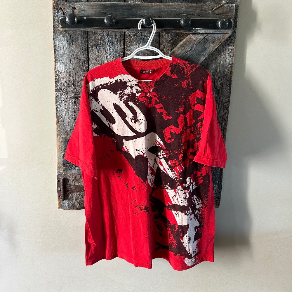 Men's Y2K Skin Graphic T-Shirt Red